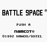 BattleSpace title screen for GameBoy